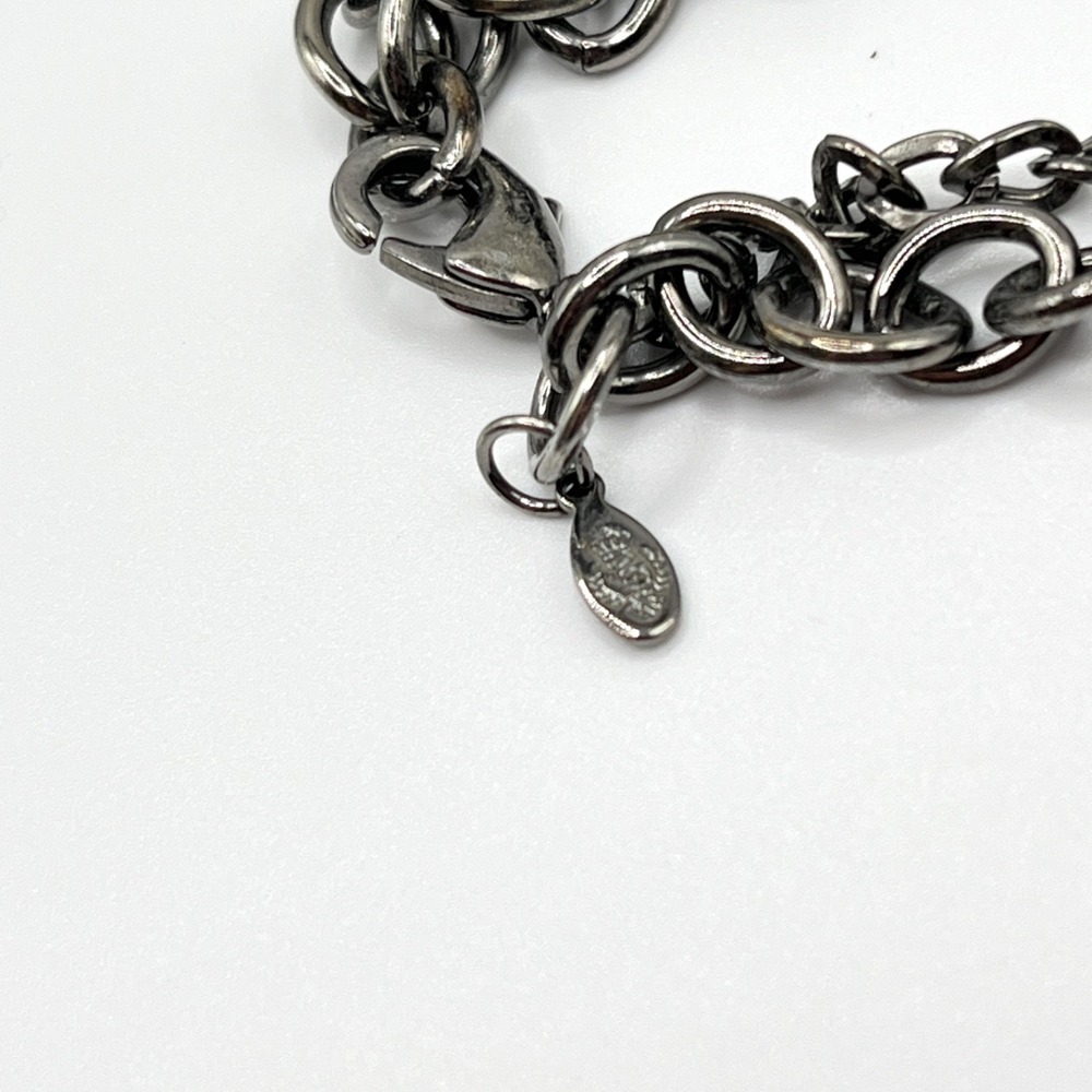 Premier Designs Gunmetal Multilayer Chain Necklace with Intricate Oval Links 36" - Picture 13 of 14